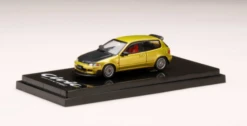 1/64 Hobby Japan Honda CIVIC (EG6) JDM STYLE /MESH WHEEL Yellow