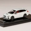 1/64 Hobby Japan SUBARU LEVORG STI Sport EyeSight Black Selection (VM / Type F）Genuine Optional Parts Equipped White Pearl Diecast Car Model