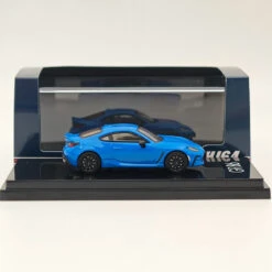 Hobby Japan 1:64 Toyota GR86 RZ With Genuine Optional Rear Spoiler Bright Blue HJ644048BL Diecast Models Car Collection