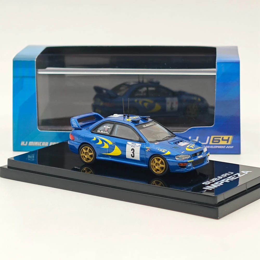 1/64 Hobby Japan SUBARU IMPREZA WRC 1997 #3 TOUR DE CORSE(Winner) Blue Diecast 3 1/64 Hobby Japan SUBARU IMPREZA WRC 1997 #3 TOUR DE CORSE(Winner) Blue Diecast - Image 3