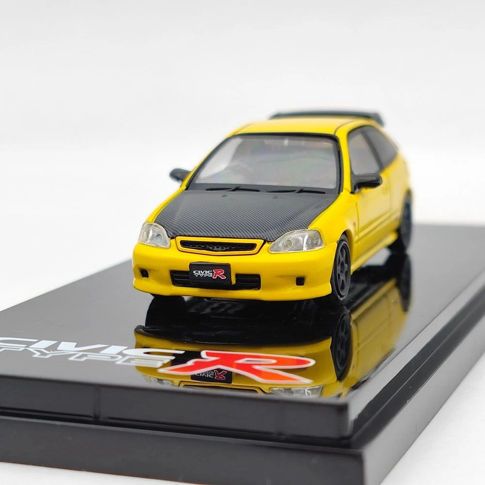 Hobby Japan HJ642016EY 1/64 Honda Civic TYPE R (EK9) With Engine Diecast Display Model Toys Gift 7 Hobby Japan HJ642016EY 1/64 Honda Civic TYPE R (EK9) With Engine Diecast Display Model Toys Gift - Image 7