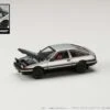 Hobby Japan 1:64 Toyota Sprinter Trueno GT Apex (AE86) In Silver / Black With Carbon Bonnet