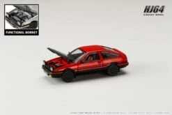 Hobby Japan 1:64 Toyota Sprinter Trueno GT Apex (AE86) In Red / Black With Carbon Bonnet
