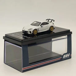 Hobby Japan 1:64 SUBARU BRZ STI Performance Crystal White Pearl With Stripe HJ642047SW Diecast Models Car Collection