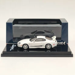 Hobby Japan 1/64 Toyota SUPRA RZ JZA80 GENUINE CUSTOMIZED VER With ActiveSpoiler White HJ643042W Diecast Models Car Collection