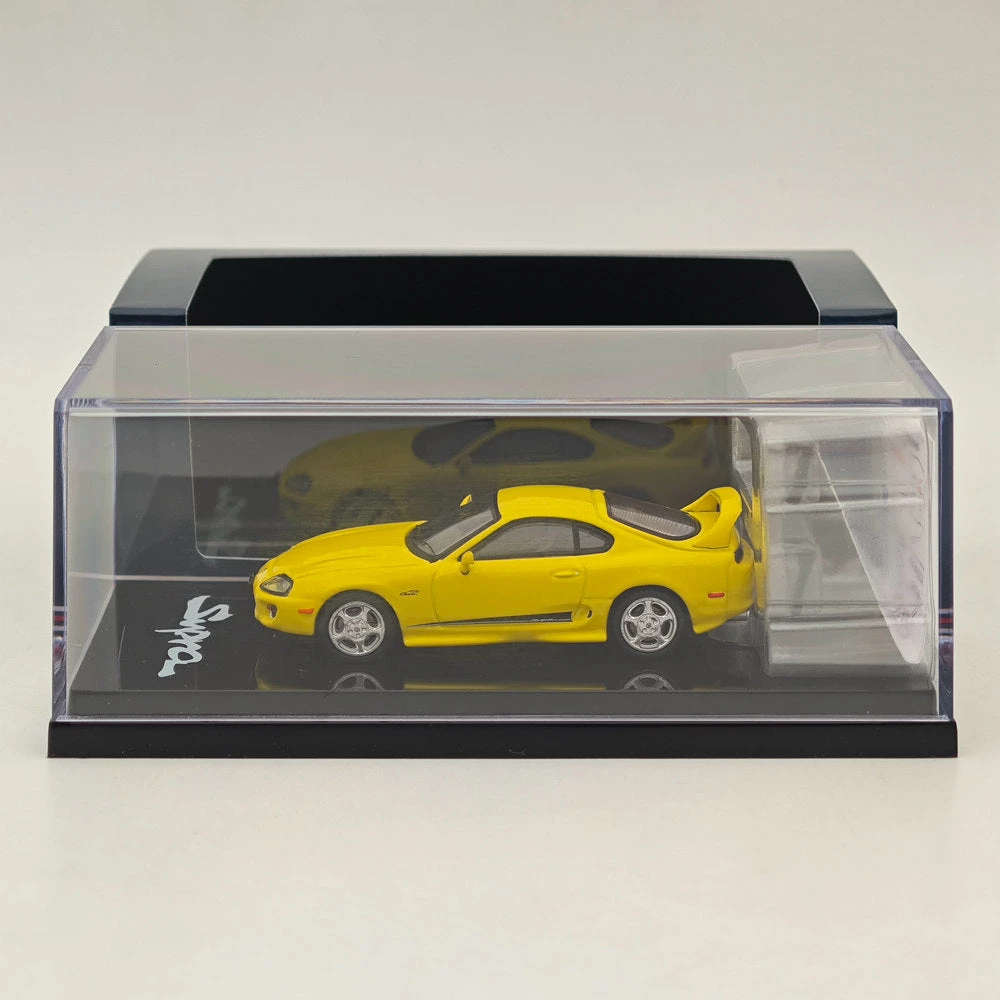 Hobby Japan 1/64 Toyota SUPRA RZ JZA80 GENUINE CUSTOMIZED VER With ActiveSpoiler Yellow HJ643042Y Diecast Models Car Collection 3 Hobby Japan 1/64 Toyota SUPRA RZ JZA80 GENUINE CUSTOMIZED VER With ActiveSpoiler Yellow HJ643042Y Diecast Models Car Collection - Image 3