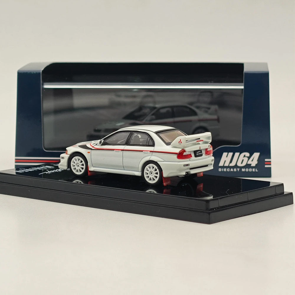 Hobby Japan 1/64 Mitsubishi Lancer GSR Evolution VI HJ642033CW Diecast White 4 Hobby Japan 1/64 Mitsubishi Lancer GSR Evolution VI HJ642033CW Diecast White - Image 4