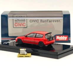 1/64 Hobby Japan Honda Civic (EG6) Customized Version With Engine Display Red Diecast Car Limited Collection Auto Toys Gift -Horizone 7786c1d5a2d3a11b3630793b636801db