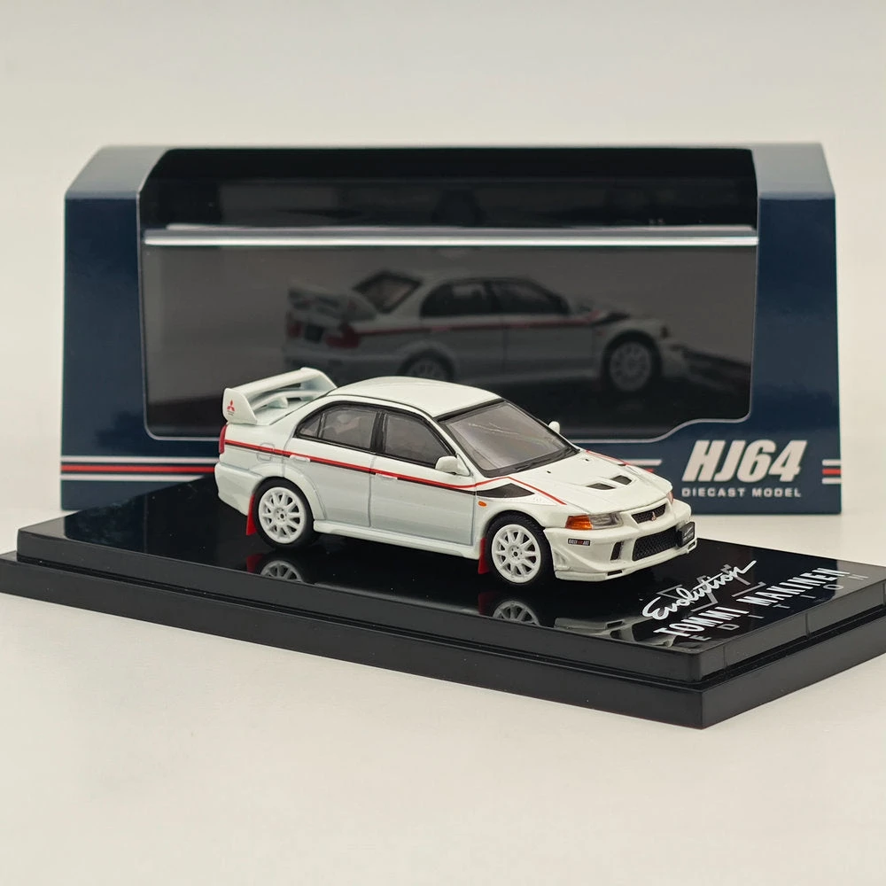 Hobby Japan 1/64 Mitsubishi Lancer GSR Evolution VI HJ642033CW Diecast White 3 Hobby Japan 1/64 Mitsubishi Lancer GSR Evolution VI HJ642033CW Diecast White - Image 3