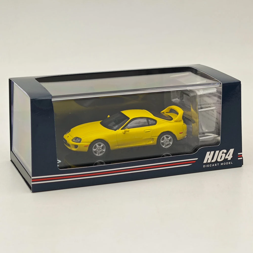 Hobby Japan 1/64 Toyota SUPRA RZ JZA80 With Active Spoiler Parts Yellow HJ642042Y Diecast Models Car Collection 9 Hobby Japan 1/64 Toyota SUPRA RZ JZA80 With Active Spoiler Parts Yellow HJ642042Y Diecast Models Car Collection - Image 9