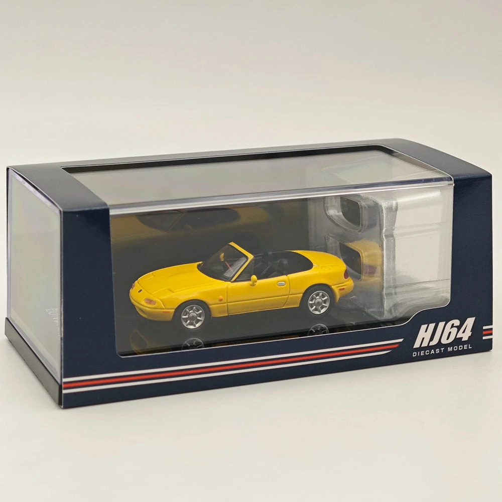1/64 Hobby JAPAN Mazda EUNOS ROADSTER NA6CE WITH TONNEAU COVER Yellow HJ642025BY Diecast Models Car Limited Collection Auto Toys Gift 2 1/64 Hobby JAPAN Mazda EUNOS ROADSTER NA6CE WITH TONNEAU COVER Yellow HJ642025BY Diecast Models Car Limited Collection Auto Toys Gift - Image 2