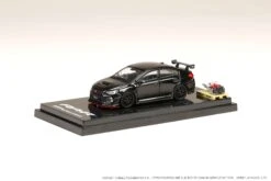 Hobby Japan 1:64 Subaru WRX STI RA-R Full-Option / With Engine Display Model In Crystal Black Silica