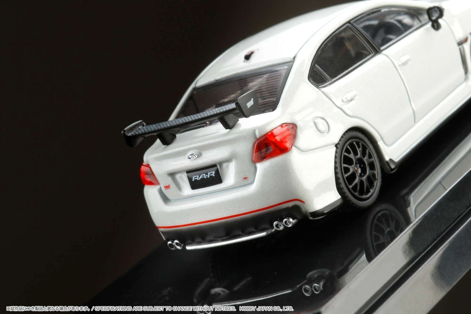 Hobby Japan 1:64 Subaru WRX STI RA-R Full-Option / With Engine Display Model In Crystal White Pearl 5 Hobby Japan 1:64 Subaru WRX STI RA-R Full-Option / With Engine Display Model In Crystal White Pearl - Image 5