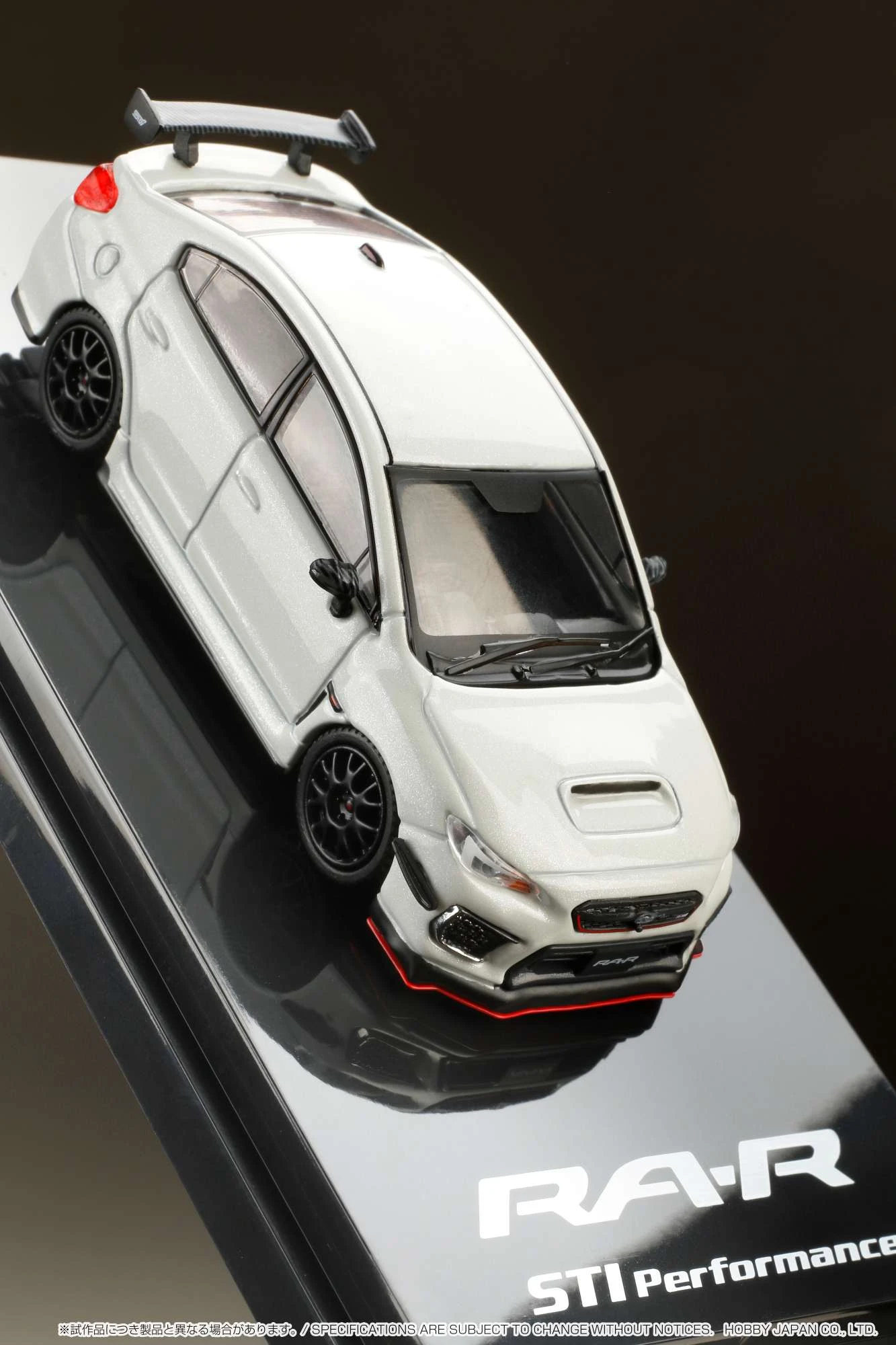 Hobby Japan 1:64 Subaru WRX STI RA-R Full-Option / With Engine Display Model In Crystal White Pearl 6 Hobby Japan 1:64 Subaru WRX STI RA-R Full-Option / With Engine Display Model In Crystal White Pearl - Image 6