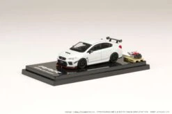 Hobby Japan 1:64 Subaru WRX STI RA-R Full-Option / With Engine Display Model In Crystal White Pearl