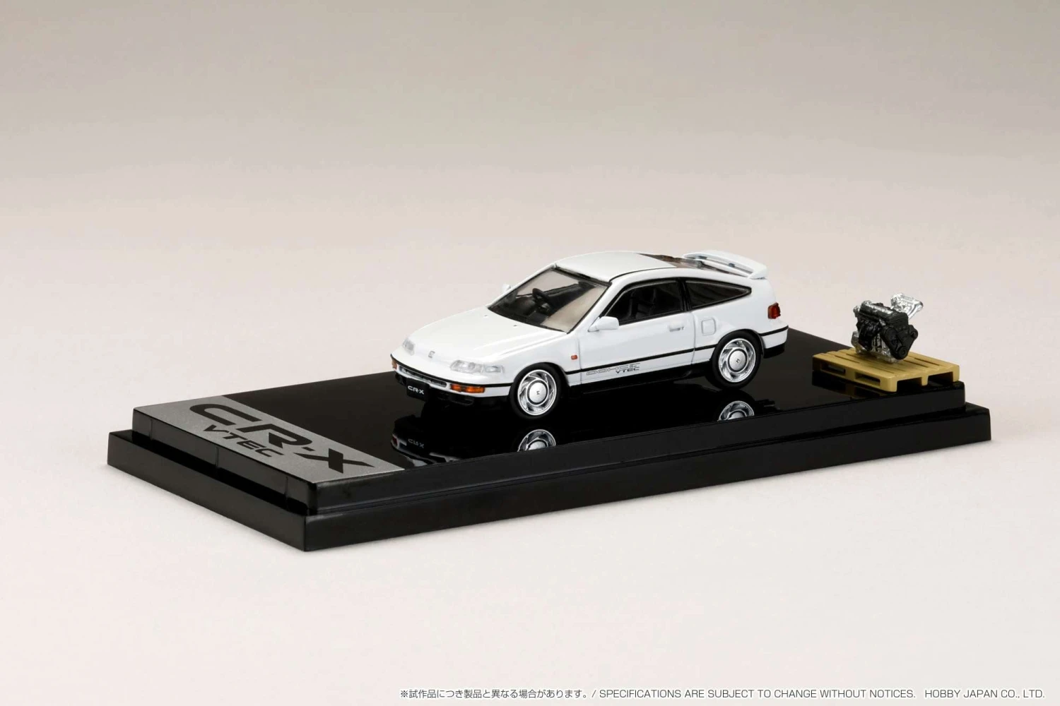 Hobby Japan 1:64 Honda CR-X SiR (EF8) 1989 With Engine Display Model In White 1 Hobby Japan 1:64 Honda CR-X SiR (EF8) 1989 With Engine Display Model In White