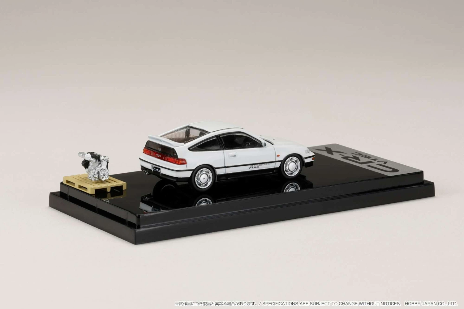 Hobby Japan 1:64 Honda CR-X SiR (EF8) 1989 With Engine Display Model In White 2 Hobby Japan 1:64 Honda CR-X SiR (EF8) 1989 With Engine Display Model In White - Image 2