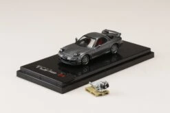 Hobby Japan 1:64 Mazda RX-7 (FD3S) Spirit-R Type In Titanium Gray Metallic With Engine Display Model