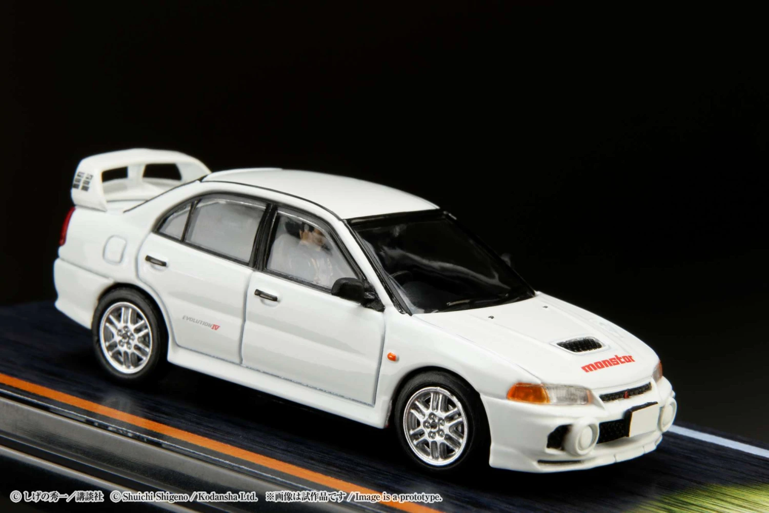 Hobby Japan 1:64 Mitsubishi Lancer RS Evolution Ⅳ / Initial D VS Takumi Fujiwara With Seiji Iwaki Figure 10 Hobby Japan 1:64 Mitsubishi Lancer RS Evolution Ⅳ / Initial D VS Takumi Fujiwara With Seiji Iwaki Figure - Image 10