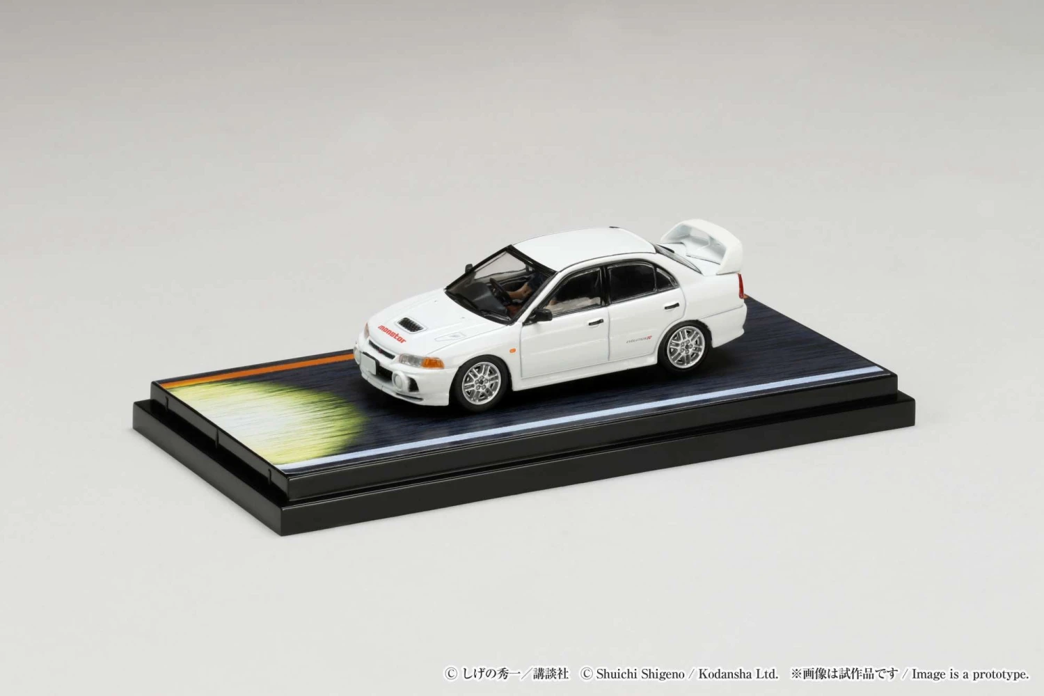 Hobby Japan 1:64 Mitsubishi Lancer RS Evolution Ⅳ / Initial D VS Takumi Fujiwara With Seiji Iwaki Figure 4 Hobby Japan 1:64 Mitsubishi Lancer RS Evolution Ⅳ / Initial D VS Takumi Fujiwara With Seiji Iwaki Figure - Image 4