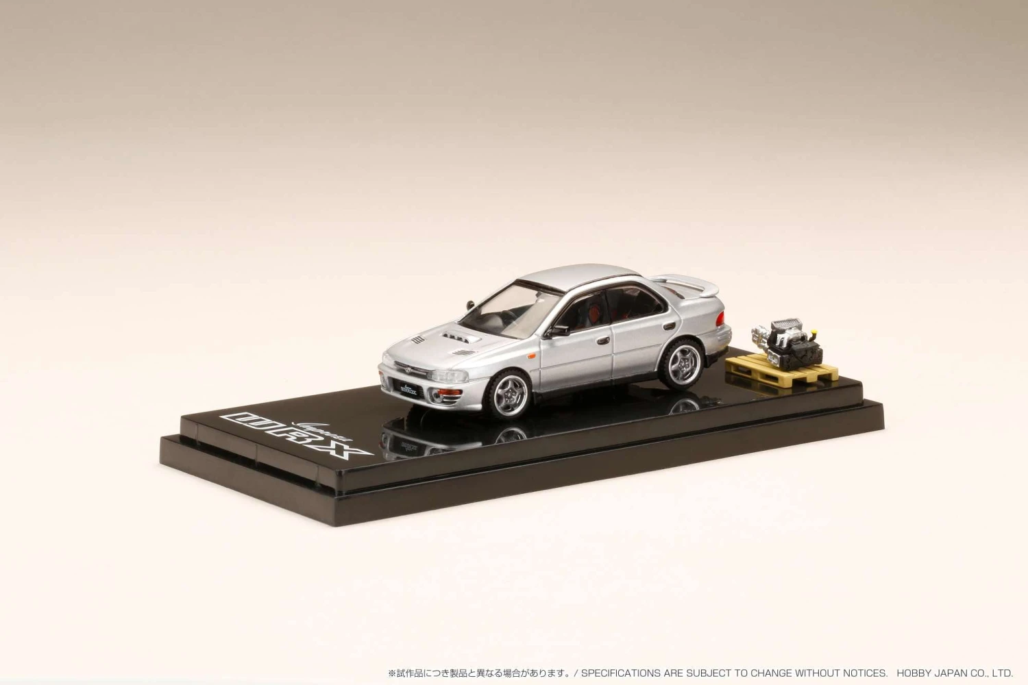 Hobby Japan 1:64 Subaru Impreza WRX (GC8) 1992 With Engine Display In Silver Metallic 1 Hobby Japan 1:64 Subaru Impreza WRX (GC8) 1992 With Engine Display In Silver Metallic