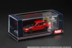 Hobby Japan 1:64 Honda Civic (EG6) Customized Version With Engine Display In Red -Horizone HJ642017AR PKG
