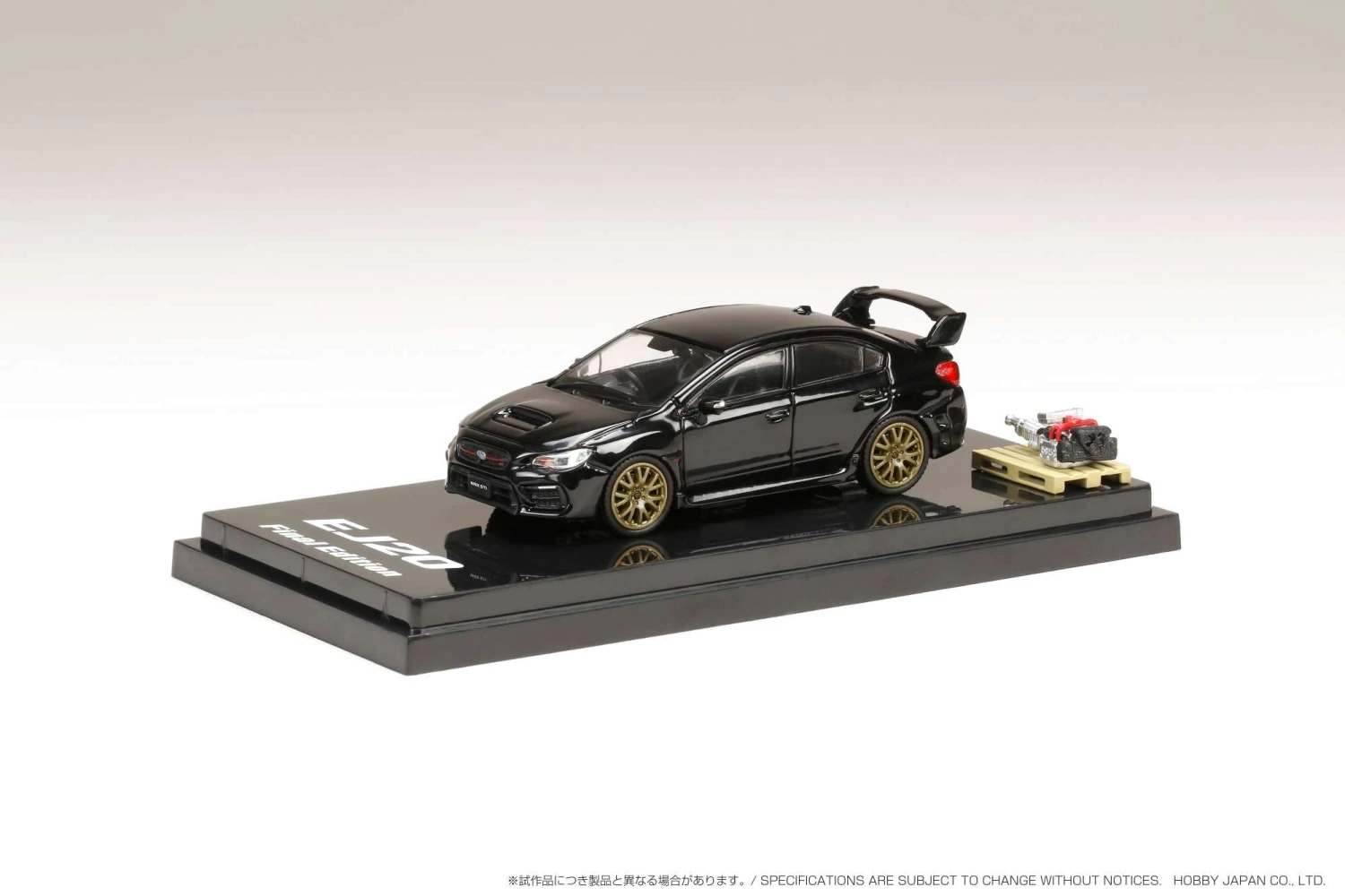 Hobby Japan 1:64 Subaru WRX STI EJ20 Final Edition With Engine Display Model In Crystal Black Silica 1 Hobby Japan 1:64 Subaru WRX STI EJ20 Final Edition With Engine Display Model In Crystal Black Silica