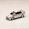 Hobby Japan 1:64 Mitsubishi Lancer GSR EVO 6 (T.M.E.) 2000 With Mud Flap In Scortia White