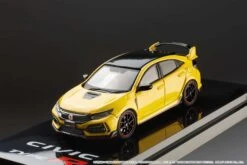 Hobby Japan 1:64 Honda Civic Type-R Limited Edition (FK8) 2020 With Engine Display Model In Sunlight Yellow II -Horizone HJ642055BY 03