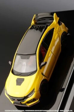 Hobby Japan 1:64 Honda Civic Type-R Limited Edition (FK8) 2020 With Engine Display Model In Sunlight Yellow II -Horizone HJ642055BY 06