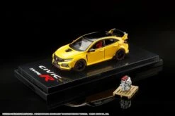 Hobby Japan 1:64 Honda Civic Type-R Limited Edition (FK8) 2020 With Engine Display Model In Sunlight Yellow II -Horizone HJ642055B 01