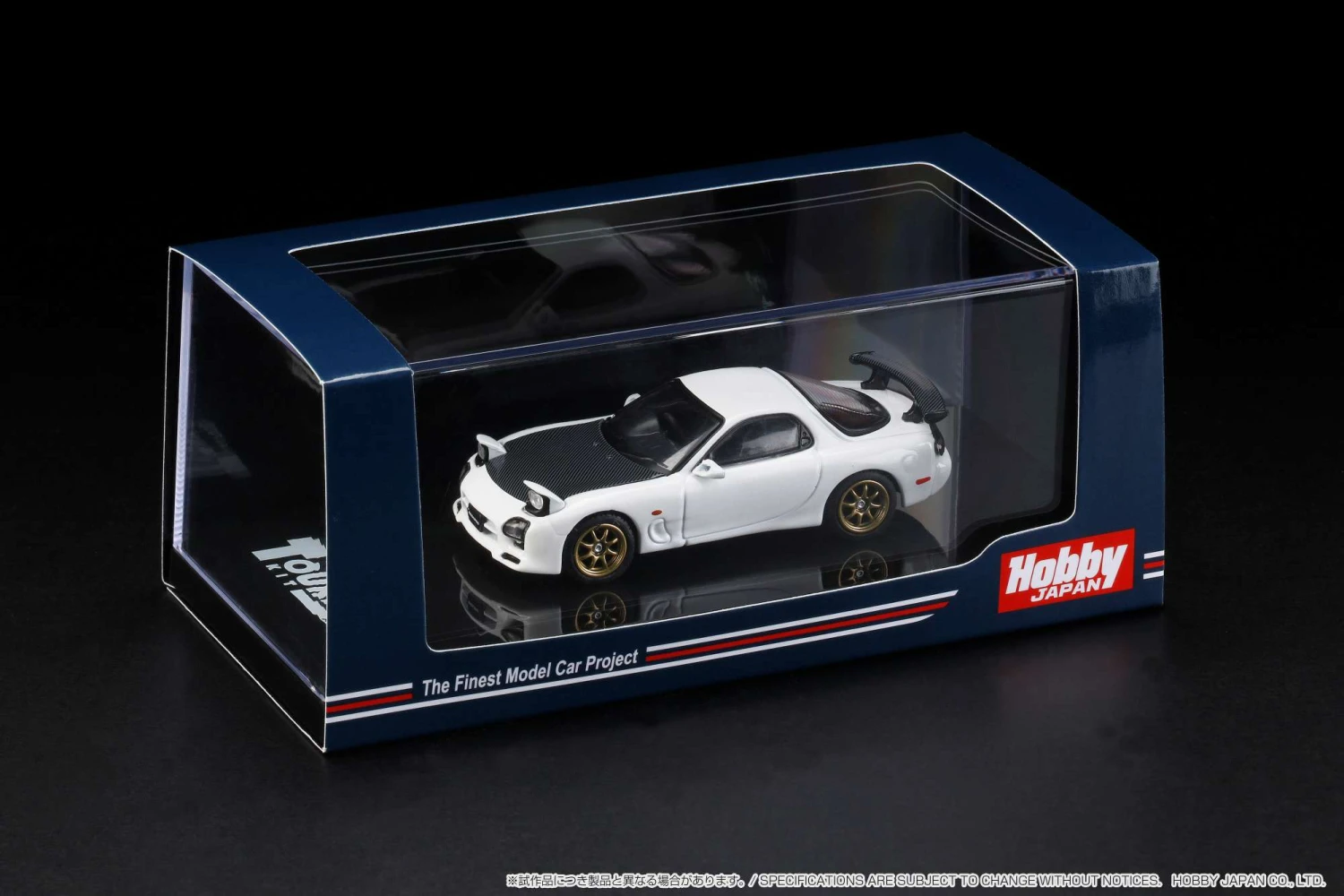 Hobby Japan 1:64 Mazda RX-7 Efini (FD3S) A-Spec With GT Wing In Pure White 3 Hobby Japan 1:64 Mazda RX-7 Efini (FD3S) A-Spec With GT Wing In Pure White - Image 3