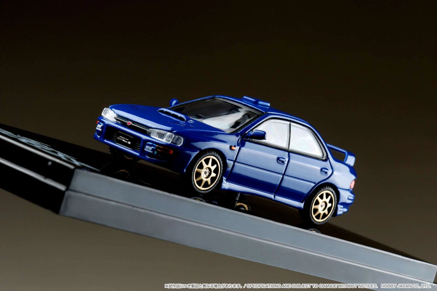 Hobby Japan 1:64 Subaru Impreza WRX (GC8) STi Version Ⅱ Sports Blue With Engine Display Model 4 Hobby Japan 1:64 Subaru Impreza WRX (GC8) STi Version Ⅱ Sports Blue With Engine Display Model - Image 4