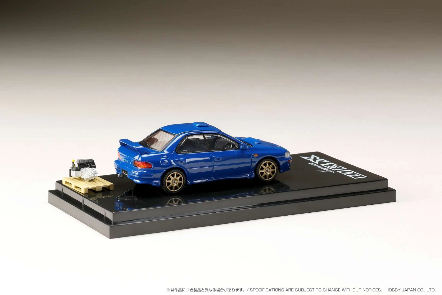 Hobby Japan 1:64 Subaru Impreza WRX (GC8) STi Version Ⅱ Sports Blue With Engine Display Model 2 Hobby Japan 1:64 Subaru Impreza WRX (GC8) STi Version Ⅱ Sports Blue With Engine Display Model - Image 2