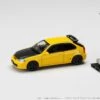 Hobby Japan 1:64 Honda Civic Type-R (EK9) Early Version Custom In Sunlight Yellow With Engine Display