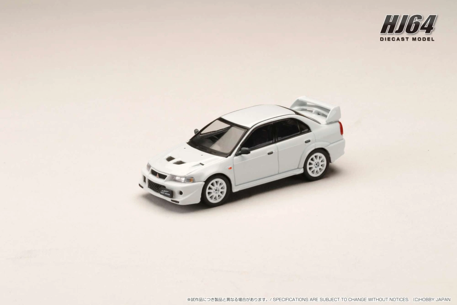 Hobby Japan 1:64 Mitsubishi Lancer GSR EVO 6 (T.M.E.) In Scortia White 1 Hobby Japan 1:64 Mitsubishi Lancer GSR EVO 6 (T.M.E.) In Scortia White