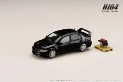 Hobby Japan 1:64 Mitsubishi Lancer EVO 9 GSR With Engine Display Model In Black Mica