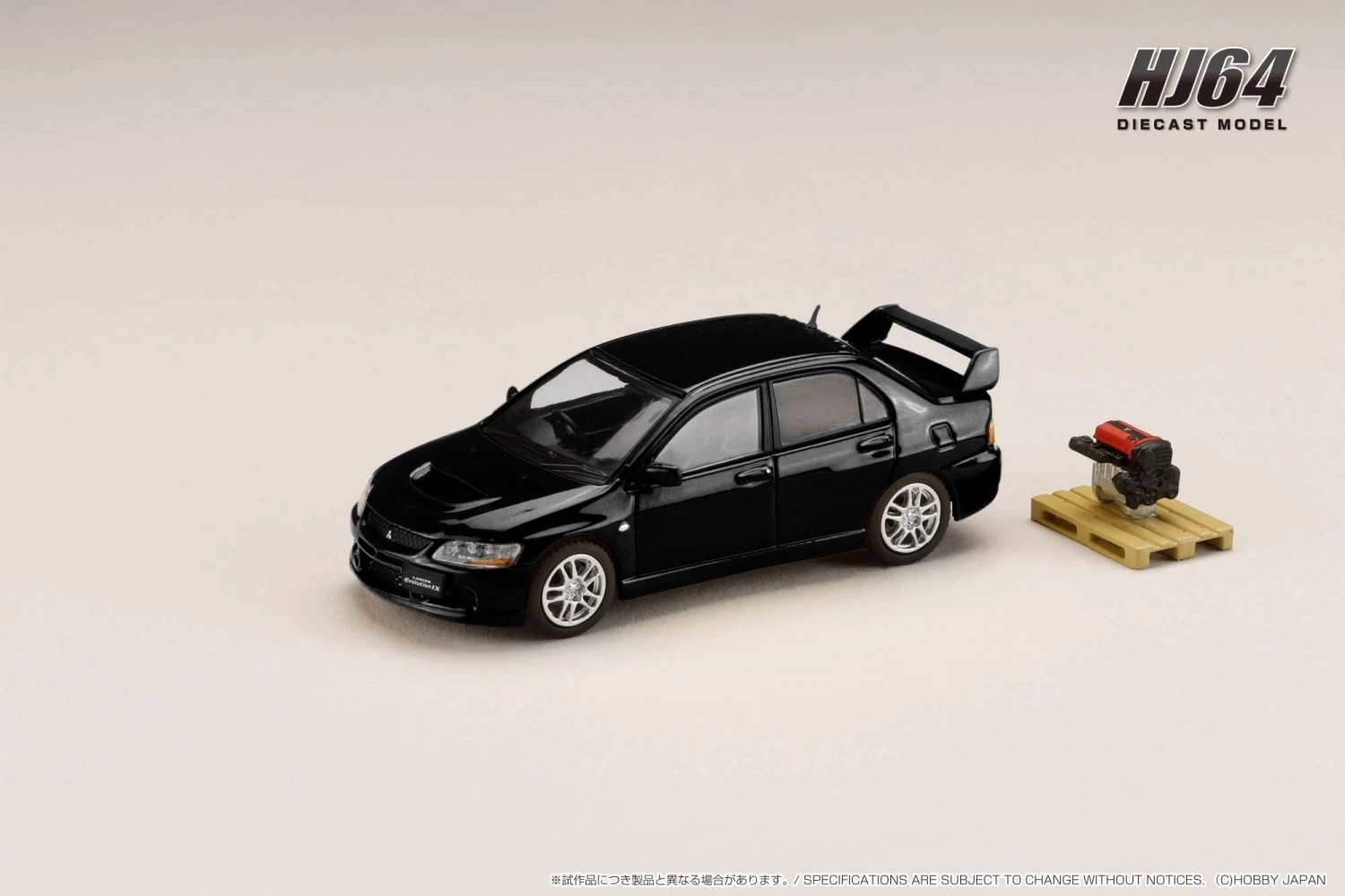 Hobby Japan 1:64 Mitsubishi Lancer EVO 9 GSR With Engine Display Model In Black Mica 1 Hobby Japan 1:64 Mitsubishi Lancer EVO 9 GSR With Engine Display Model In Black Mica