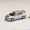 Hobby Japan 1:64 Mitsubishi Lancer EVO 9 GSR With Engine Display Model In Cool Silver Metallic