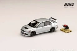 Hobby Japan 1:64 Mitsubishi Lancer GSR EVO 9 MR In Cool Silver Metallic With Engine Display