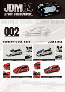 Hobby Japan 1:64 Honda Civic SiR-II (EG6) In Frost White 7 Hobby Japan 1:64 Honda Civic SiR-II (EG6) In Frost White -Horizone HJDM002 A4 rev1 ol