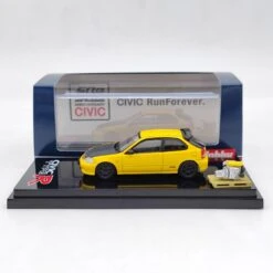Hobby Japan HJ642016EY 1/64 Honda Civic TYPE R (EK9) With Engine Diecast Display Model Toys Gift
