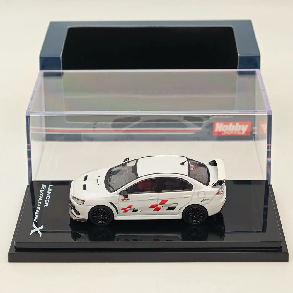 Hobby Japan 1/64 Mitsubishi Lancer Evolution X RALLIART White Pearl HJ643053BWP Diecast Model Car Limited Collection 1 Hobby Japan 1/64 Mitsubishi Lancer Evolution X RALLIART White Pearl HJ643053BWP Diecast Model Car Limited Collection