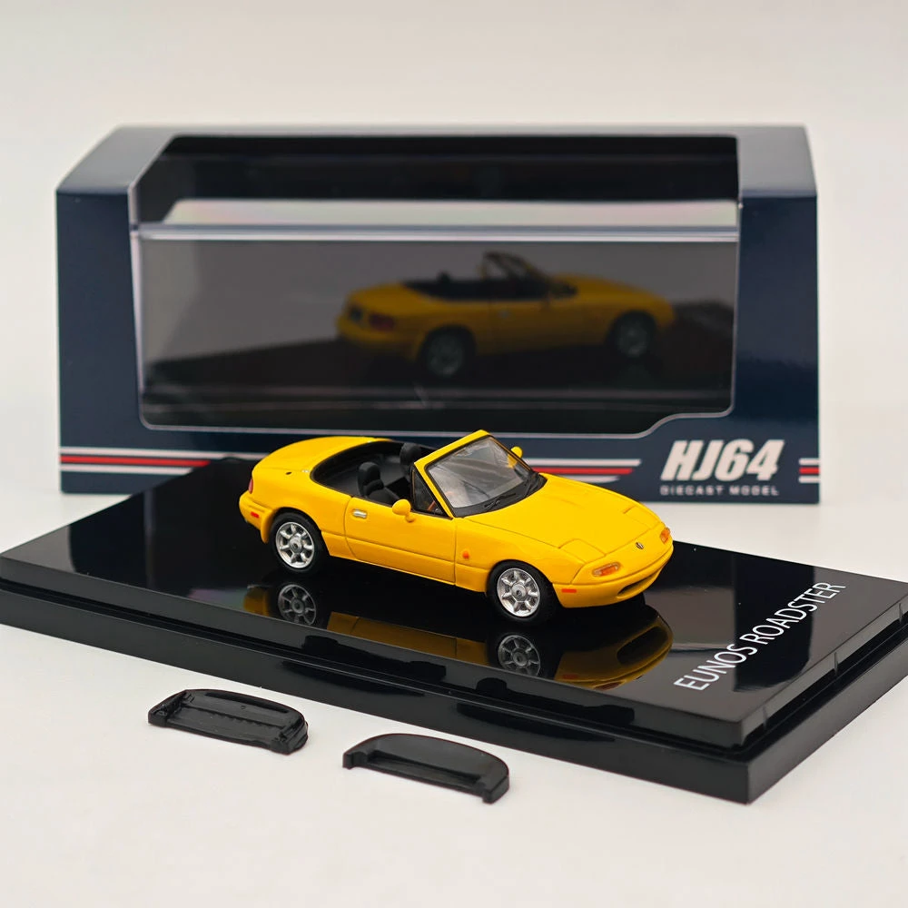 1/64 Hobby JAPAN Mazda EUNOS ROADSTER NA6CE WITH TONNEAU COVER Yellow HJ642025BY Diecast Models Car Limited Collection Auto Toys Gift 3 1/64 Hobby JAPAN Mazda EUNOS ROADSTER NA6CE WITH TONNEAU COVER Yellow HJ642025BY Diecast Models Car Limited Collection Auto Toys Gift - Image 3