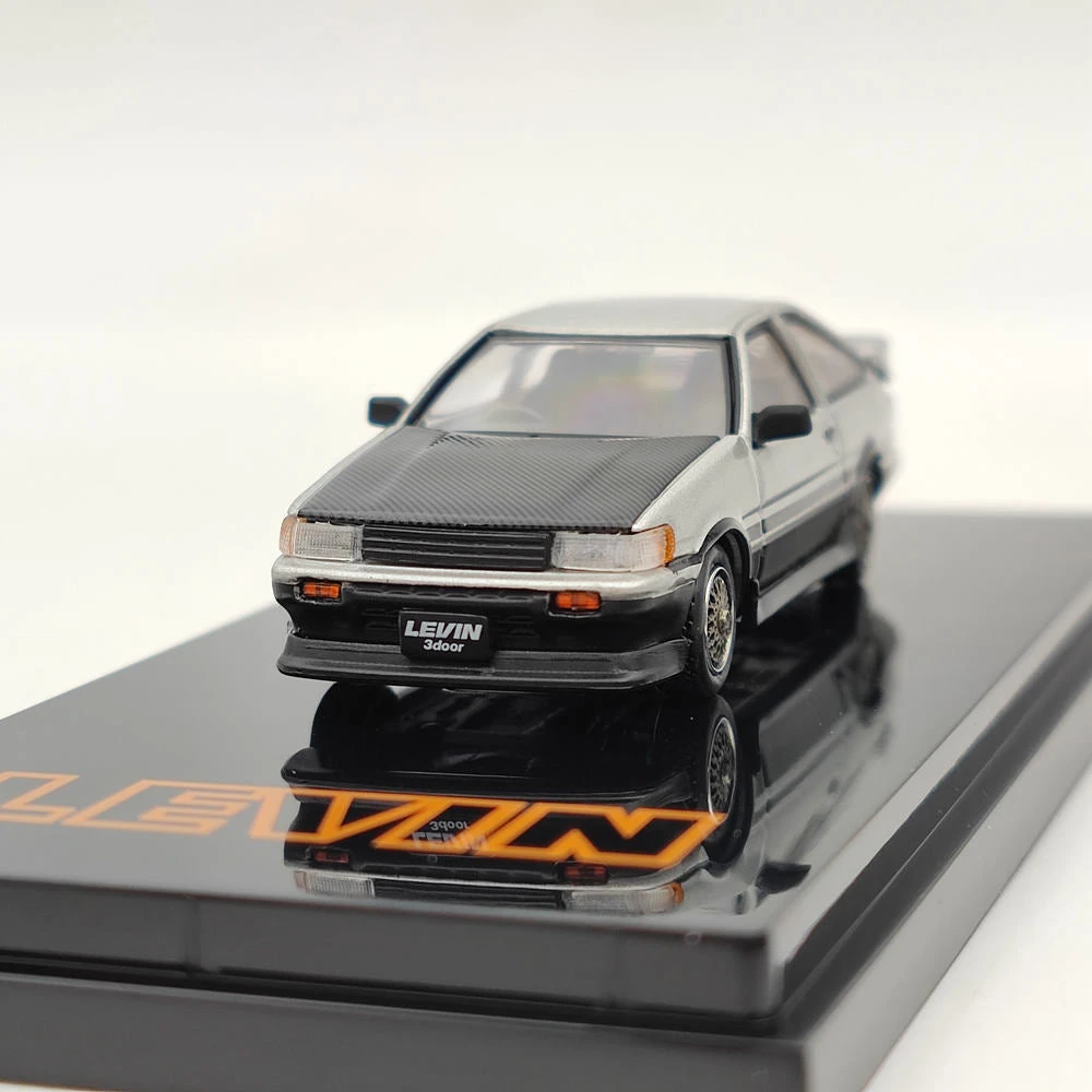 1/64 Hobby Japan TOYOTA COROLLA LEVIN AE86 3 Door CUSTOM Sliver HJ641037CSK Diecast Model Toys Car Limited Collection Gift 4 1/64 Hobby Japan TOYOTA COROLLA LEVIN AE86 3 Door CUSTOM Sliver HJ641037CSK Diecast Model Toys Car Limited Collection Gift - Image 4