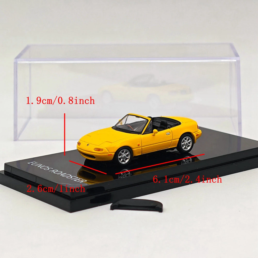 1/64 Hobby JAPAN Mazda EUNOS ROADSTER NA6CE WITH TONNEAU COVER Yellow HJ642025BY Diecast Models Car Limited Collection Auto Toys Gift 6 1/64 Hobby JAPAN Mazda EUNOS ROADSTER NA6CE WITH TONNEAU COVER Yellow HJ642025BY Diecast Models Car Limited Collection Auto Toys Gift - Image 6