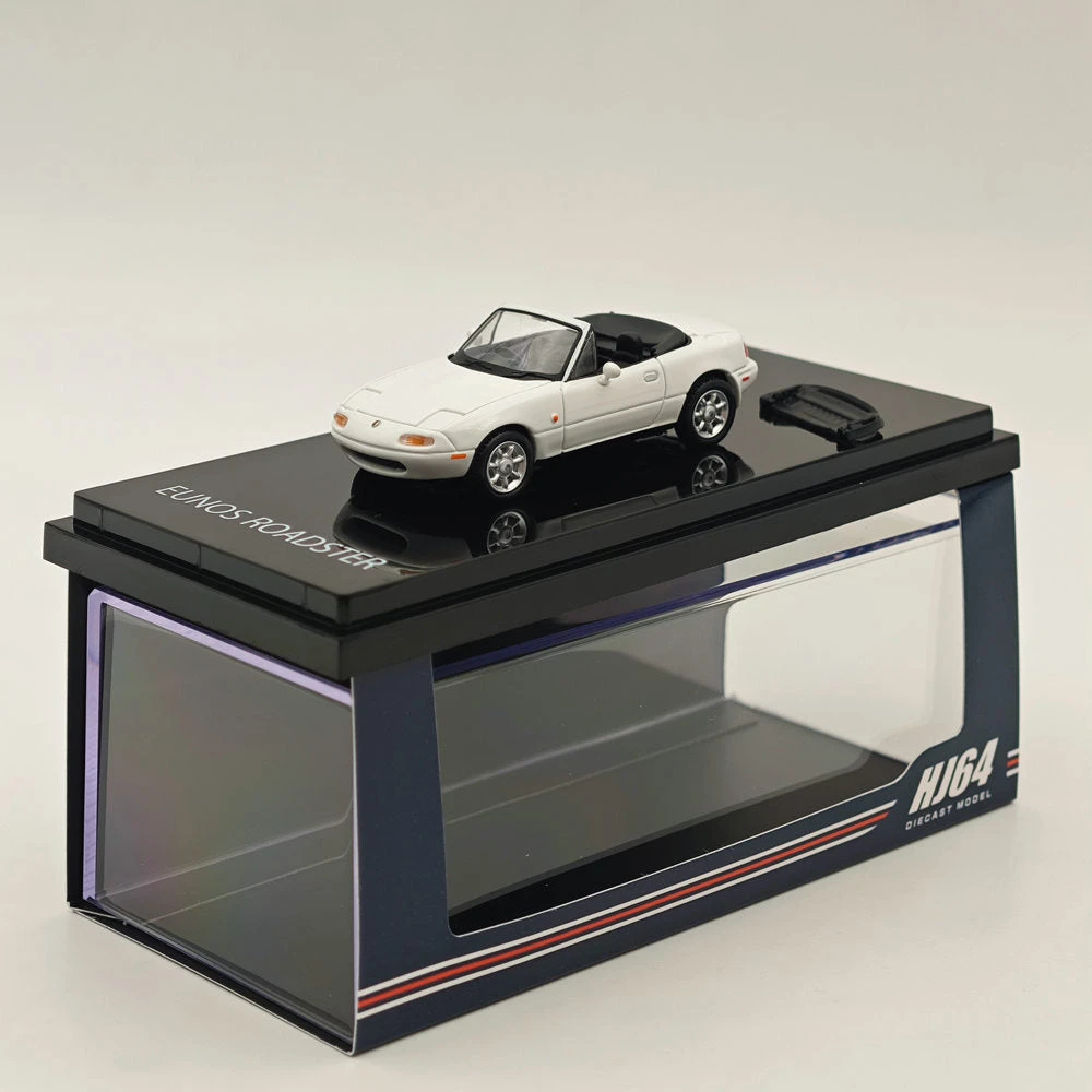 1/64 Hobby JAPAN Mazda EUNOS ROADSTER NA6CE WITH TONNEAU COVER White HJ642025AW Diecast Models Car Limited Collection Auto Toys Gift 1 1/64 Hobby JAPAN Mazda EUNOS ROADSTER NA6CE WITH TONNEAU COVER White HJ642025AW Diecast Models Car Limited Collection Auto Toys Gift