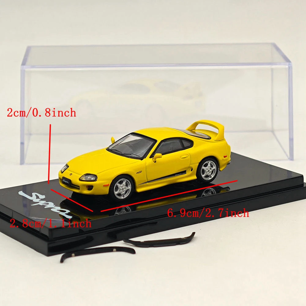 Hobby Japan 1/64 Toyota SUPRA RZ JZA80 GENUINE CUSTOMIZED VER With ActiveSpoiler Yellow HJ643042Y Diecast Models Car Collection 10 Hobby Japan 1/64 Toyota SUPRA RZ JZA80 GENUINE CUSTOMIZED VER With ActiveSpoiler Yellow HJ643042Y Diecast Models Car Collection - Image 10