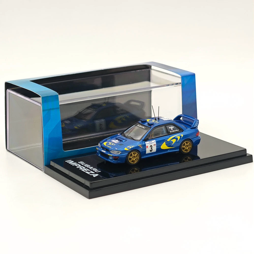 1/64 Hobby Japan SUBARU IMPREZA WRC 1997 #3 TOUR DE CORSE(Winner) Blue Diecast 6 1/64 Hobby Japan SUBARU IMPREZA WRC 1997 #3 TOUR DE CORSE(Winner) Blue Diecast - Image 6