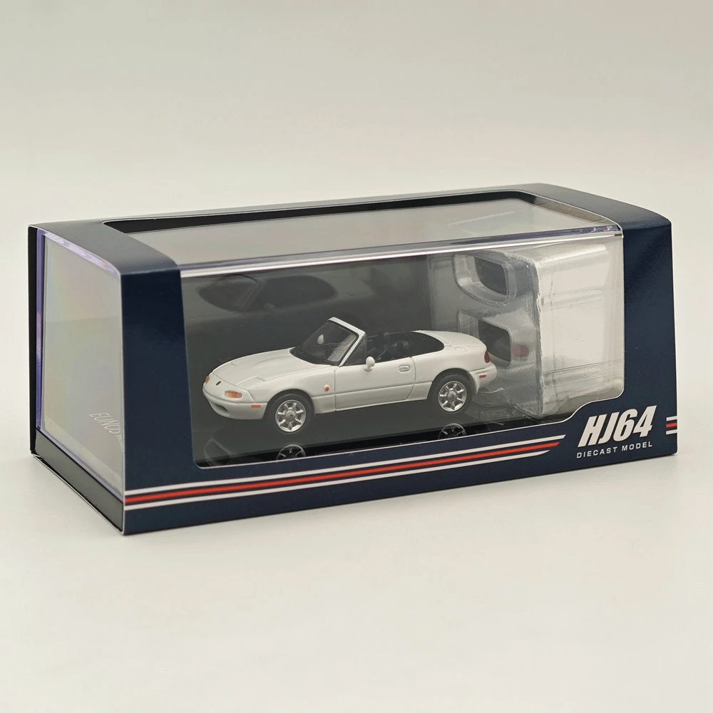 1/64 Hobby JAPAN Mazda EUNOS ROADSTER NA6CE WITH TONNEAU COVER White HJ642025AW Diecast Models Car Limited Collection Auto Toys Gift 4 1/64 Hobby JAPAN Mazda EUNOS ROADSTER NA6CE WITH TONNEAU COVER White HJ642025AW Diecast Models Car Limited Collection Auto Toys Gift - Image 4